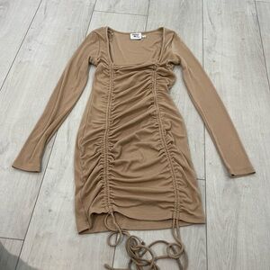 Princess Polly Tan Ruched Bodycon Dress